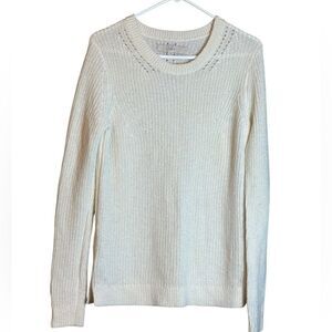 Loft Long Sleeve White / Cream Mohair Blend Sweater Size Small 📦